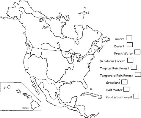 Biomes of north america worksheet - Question: Accordingly to Type 1, whose two biomes have the same count regarding rainfall? Answer: Tundra and Desert. Question: Which biome in Model 1 has the most rainfall? Replies: Tropical rainforest. Issue: Who biome has the highest average temperature? Answer: Desert. Question: Which two biomes have nearly the same average temperature?